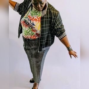 Lane Bryant Pull On Sequin Wide Leg Pant